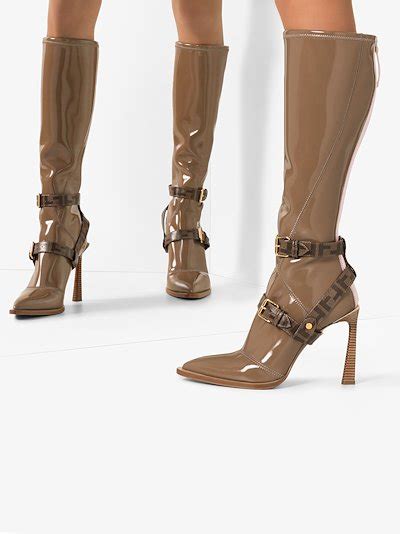 fendi online shoes|fendi knee high patent boots.